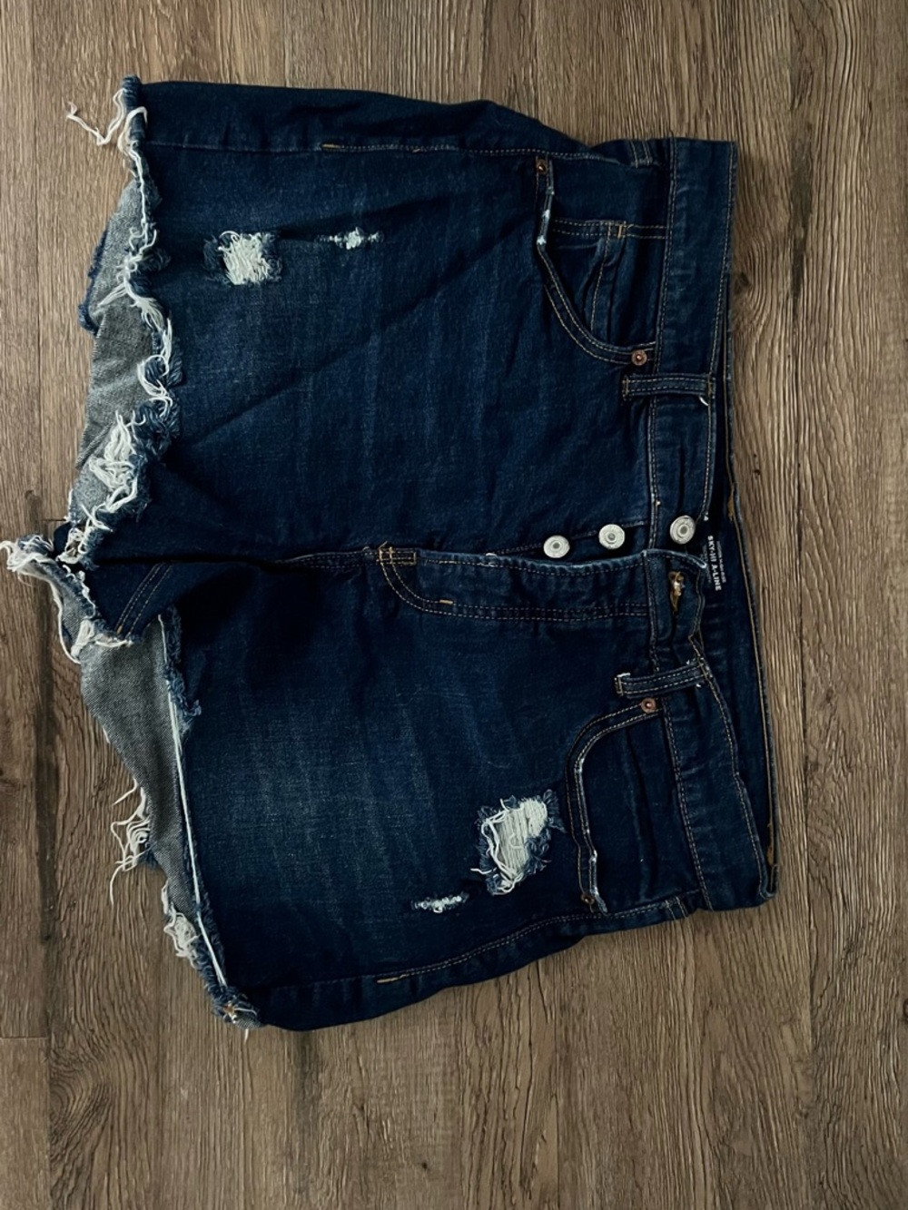 Old Navy Dark Wash Distressed Denim Cutoff Shorts